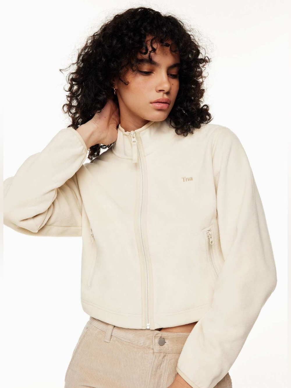 Aritzia TNA Sno Polar Zip Up Fleece Jacket